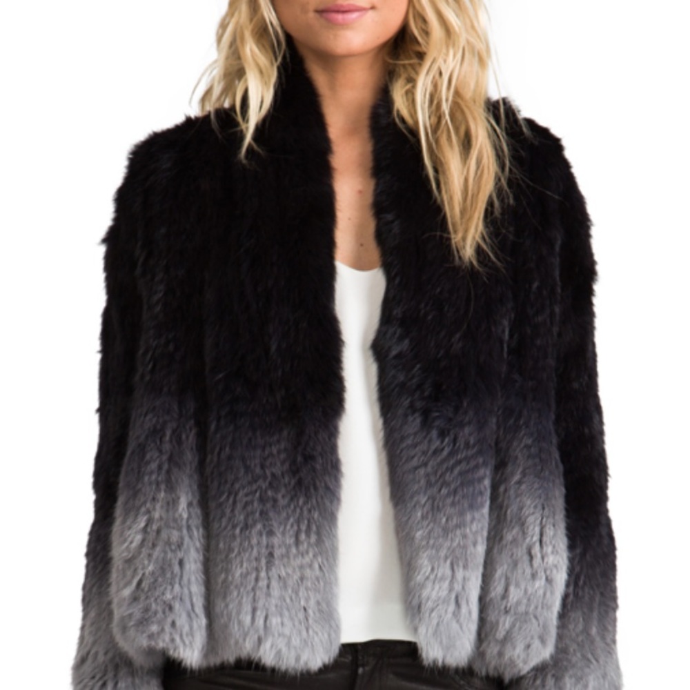 Elliatt Ombré Rabbit fur coat